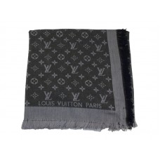 Châle Louis Vuitton Monogram Ikat Gris foncé
