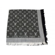 Châle Louis Vuitton Monogram Ikat Gris