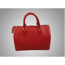 Sac Louis Vuitton Speedy 30 en cuir Epi rouge