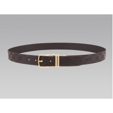 Ceinture Louis Vuitton Boston réversible en cuir de veau glacé doré