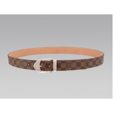 Ceinture Louis Vuitton Damier avec boucle argentée