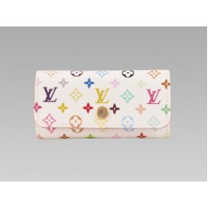 Porte-clés Louis Vuitton Monogram Multicolore Blanc Litchi