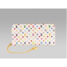 Louis Vuitton Monogram Multicolore Blanc Insolite Portefeuille Anis