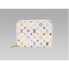 Porte-monnaie Zippy Louis Vuitton Monogram Multicolore Blanc