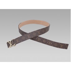 Ceinture Louis Vuitton à initiales monogramme et boucle bronze