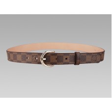 Ceinture Louis Vuitton Damier avec boucle dorée