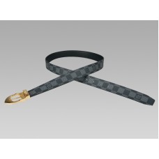 Ceinture Louis Vuitton Damier Graphite Classique avec boucle dorée