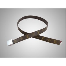 Ceinture Louis Vuitton Monogram Cut argentée