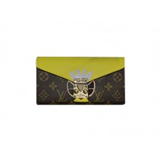 Portefeuille Louis Vuitton Monogram Tribal Mask Sarah Jaune