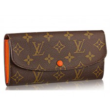 Portefeuille Louis Vuitton Monogram Emilie Rouge Chili