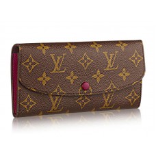 Portefeuille Louis Vuitton Monogram Emilie fuchsia