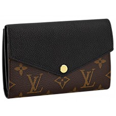 Portefeuille compact Louis Vuitton Monogram Pallas Noir