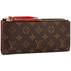 Portefeuille Louis Vuitton Adele en toile Monogram fuchsia