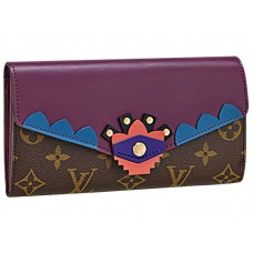 Portefeuille Sarah Totem en toile Monogram Louis Vuitton Magenta