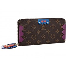 Portefeuille Zippy Totem Louis Vuitton en toile Monogram Magenta