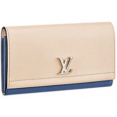 Louis Vuitton Lockme Ii Portefeuille Vanille Bleu