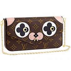 Louis Vuitton Monogram Canvas Pochette Felicie Un adorable chien