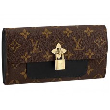 Portefeuille Louis Vuitton Flower en toile Monogram Noir m62577