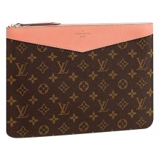 Pochette quotidienne Louis Vuitton Palm en toile Monogram Pêche m64590