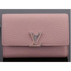 Portefeuille compact Capucines en cuir Taurillon Louis Vuitton Magnolia m62156