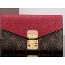 Portefeuille Pallas en toile Monogram Louis Vuitton couleur cerise m58414