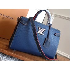 Sac cabas Louis Vuitton en cuir Epi Twist Indigo m54980