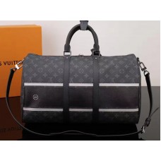 Sac de voyage Louis Vuitton Monogram Eclipse Keepall Bandoulière 45 Flash m43413