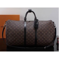 Louis Vuitton Monogramme Macassar Toile Keepall Bandouliere 55 m56714