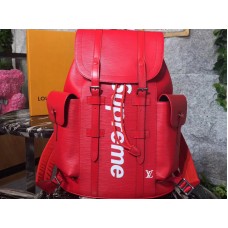 Sac à dos Louis Vuitton x Supreme Christopher Epi PM rouge