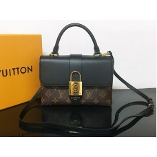 Sac à rabat Louis Vuitton en toile Monogram, une poignée, noir, m53311