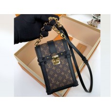 Chaîne de téléphone portable Louis Vuitton en toile Monogram noire m44184
