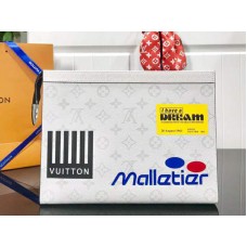 Louis Vuitton Monogram Canvas Chalk Pochette Voyage Blanc m61692