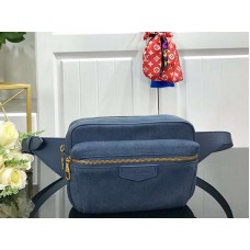 Sac banane Louis Vuitton Monogram Denim Outdoor bleu marine m44741