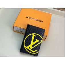 Organiseur de poche Louis Vuitton en cuir Epi noir avec initiales jaunes m67904