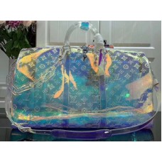 Sac bandoulière Keepall 50 Prism Louis Vuitton Monogram en PVC embossé ? m53271