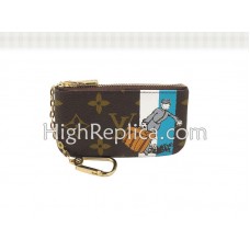 Louis Vuitton Monogram Groom Pochette Cles Bleu